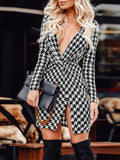 Houndstooth Mini Dress