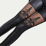 Lace detail Leggings