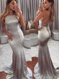 Silver Halter Bodycon Sequined Evening Dress