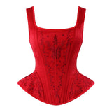 Red Victorian Style corset and bustle