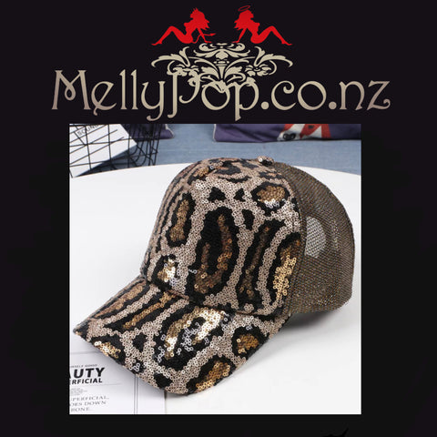 Sequin Leopard Hat