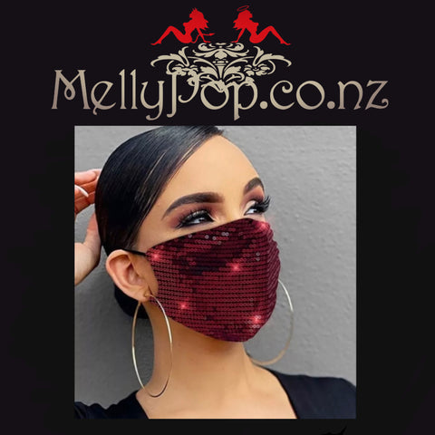 Red Sequin Mask