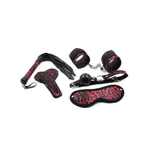 Red leopard print set