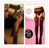 Lace suspender stockings