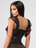 Lace off shoulder sheer corset