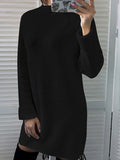 Winter Long Sleeve Sweater Dress Red, Whit & Black