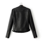 Spring Flower PU Jacket (Black, Pink)