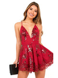 Red Sequin Playsuit