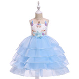 Mini Magical unicorn Design Girls Princess Dress