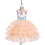 Mini Magical unicorn Design Girls Princess Dress